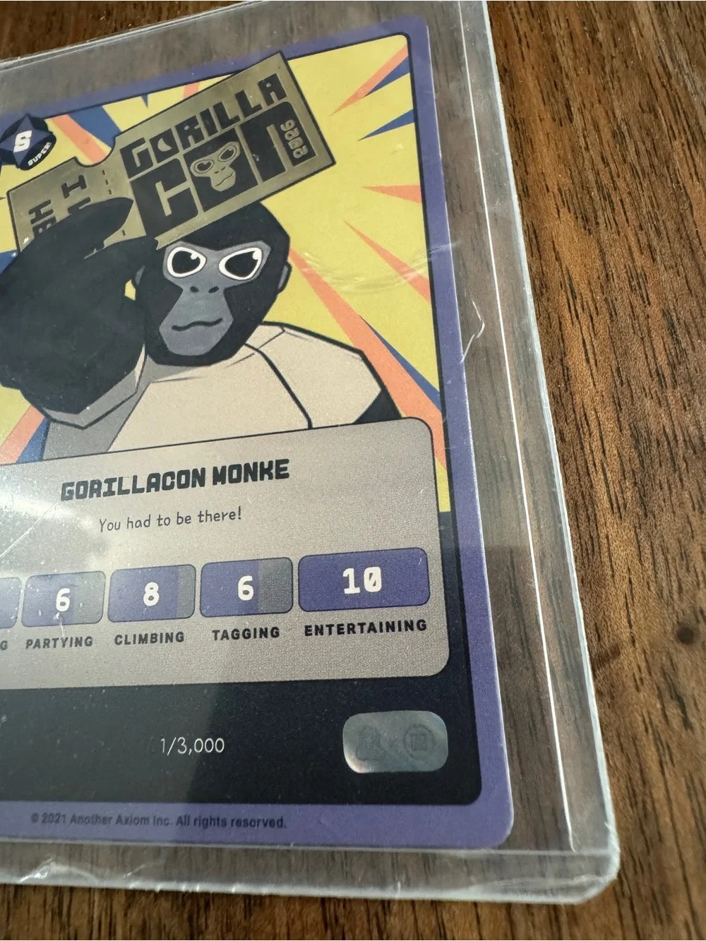 Gorillacon Monke Trading Card - Purple & Yellow
